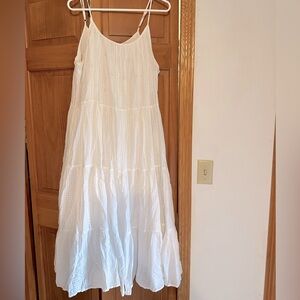 XL white eyelet maxi dress